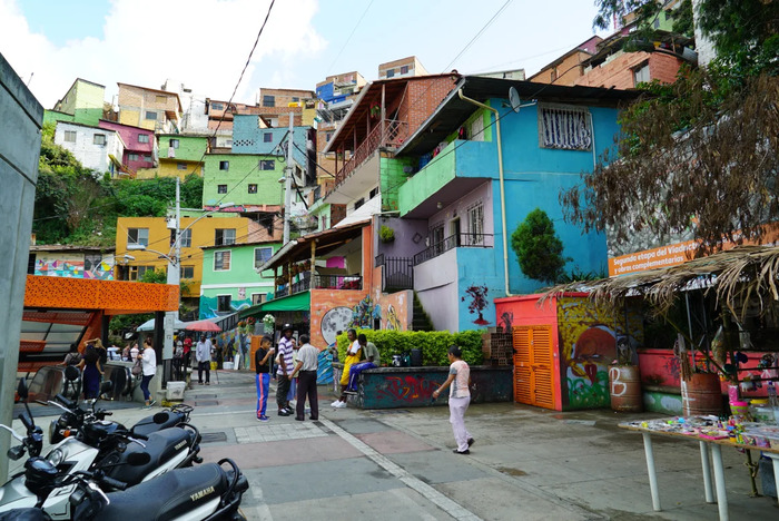 The colorful and transformed neighborhood of Comuna 13, a key example of the city's renewal and an answer to whether Medellin is safe for tourists to visit.